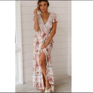 Beautiful bohemian wrap dress